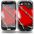 Barbwire Heart Red - Decal Style Skin (fits Samsung Galaxy S III S3)