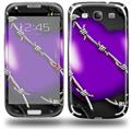Barbwire Heart Purple - Decal Style Skin (fits Samsung Galaxy S III S3)