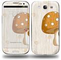 Mushrooms Orange - Decal Style Skin (fits Samsung Galaxy S III S3)