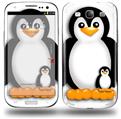 Penguins on White - Decal Style Skin (fits Samsung Galaxy S III S3)