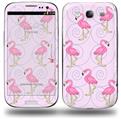 Flamingos on Pink - Decal Style Skin (fits Samsung Galaxy S III S3)