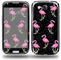 Flamingos on Black - Decal Style Skin (fits Samsung Galaxy S III S3)