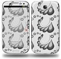 Petals Gray - Decal Style Skin (fits Samsung Galaxy S III S3)