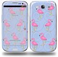 Flamingos on Blue - Decal Style Skin (fits Samsung Galaxy S III S3)