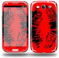 Big Kiss Black on Red - Decal Style Skin (fits Samsung Galaxy S III S3)