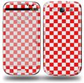 Checkered Canvas Red and White - Decal Style Skin (fits Samsung Galaxy S III S3)