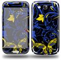 Twisted Garden Blue and Yellow - Decal Style Skin (fits Samsung Galaxy S III S3)