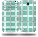Squared Seafoam Green - Decal Style Skin (fits Samsung Galaxy S IV S4)