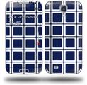 Squared Navy Blue - Decal Style Skin (fits Samsung Galaxy S IV S4)