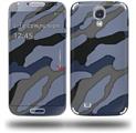 Camouflage Blue - Decal Style Skin (fits Samsung Galaxy S IV S4)