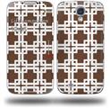 Boxed Chocolate Brown - Decal Style Skin (fits Samsung Galaxy S IV S4)