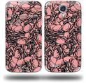 Scattered Skulls Pink - Decal Style Skin (fits Samsung Galaxy S IV S4)