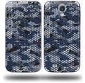 HEX Mesh Camo 01 Blue - Decal Style Skin (fits Samsung Galaxy S IV S4)
