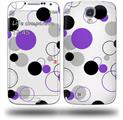 Lots of Dots Purple on White - Decal Style Skin (fits Samsung Galaxy S IV S4)