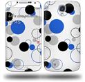 Lots of Dots Blue on White - Decal Style Skin (fits Samsung Galaxy S IV S4)