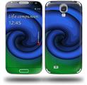 Alecias Swirl 01 Blue - Decal Style Skin (fits Samsung Galaxy S IV S4)