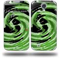 Alecias Swirl 02 Green - Decal Style Skin (fits Samsung Galaxy S IV S4)