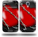 Barbwire Heart Red - Decal Style Skin (fits Samsung Galaxy S IV S4)