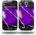 Barbwire Heart Purple - Decal Style Skin (fits Samsung Galaxy S IV S4)