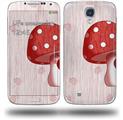 Mushrooms Red - Decal Style Skin (fits Samsung Galaxy S IV S4)