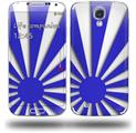 Rising Sun Japanese Flag Blue - Decal Style Skin (fits Samsung Galaxy S IV S4)
