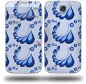 Petals Blue - Decal Style Skin (fits Samsung Galaxy S IV S4)