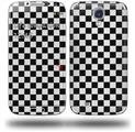 Checkered Canvas Black and White - Decal Style Skin (fits Samsung Galaxy S IV S4)