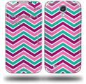 Zig Zag Teal Pink Purple - Decal Style Skin (fits Samsung Galaxy S IV S4)