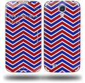 Zig Zag Red White and Blue - Decal Style Skin (fits Samsung Galaxy S IV S4)