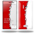 Ripped Colors Red White - Decal Style Skin (fits Nokia Lumia 928)
