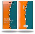 Ripped Colors Orange Seafoam Green - Decal Style Skin (fits Nokia Lumia 928)