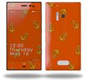 Anchors Away Burnt Orange - Decal Style Skin (fits Nokia Lumia 928)