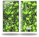 Scattered Skulls Neon Green - Decal Style Skin (fits Nokia Lumia 928)