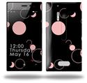 Lots of Dots Pink on Black - Decal Style Skin (fits Nokia Lumia 928)