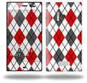 Argyle Red and Gray - Decal Style Skin (fits Nokia Lumia 928)