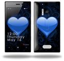 Glass Heart Grunge Blue - Decal Style Skin (fits Nokia Lumia 928)