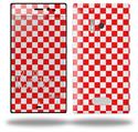 Checkered Canvas Red and White - Decal Style Skin (fits Nokia Lumia 928)