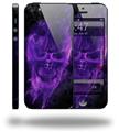 Flaming Fire Skull Purple - Decal Style Vinyl Skin (compatible with Apple Original iPhone 5, NOT the iPhone 5C or 5S)