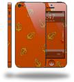 Anchors Away Burnt Orange - Decal Style Vinyl Skin (compatible with Apple Original iPhone 5, NOT the iPhone 5C or 5S)