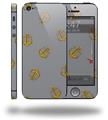 Anchors Away Gray - Decal Style Vinyl Skin (compatible with Apple Original iPhone 5, NOT the iPhone 5C or 5S)