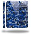 HEX Mesh Camo 01 Blue Bright - Decal Style Vinyl Skin (compatible with Apple Original iPhone 5, NOT the iPhone 5C or 5S)