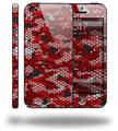 HEX Mesh Camo 01 Red Bright - Decal Style Vinyl Skin (compatible with Apple Original iPhone 5, NOT the iPhone 5C or 5S)
