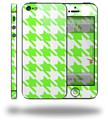 Houndstooth Neon Lime Green - Decal Style Vinyl Skin (compatible with Apple Original iPhone 5, NOT the iPhone 5C or 5S)