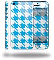 Houndstooth Blue Neon - Decal Style Vinyl Skin (compatible with Apple Original iPhone 5, NOT the iPhone 5C or 5S)