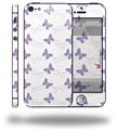 Pastel Butterflies Purple on White - Decal Style Vinyl Skin (compatible with Apple Original iPhone 5, NOT the iPhone 5C or 5S)