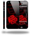Oriental Dragon Red on Black - Decal Style Vinyl Skin (compatible with Apple Original iPhone 5, NOT the iPhone 5C or 5S)