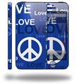 Love and Peace Blue - Decal Style Vinyl Skin (compatible with Apple Original iPhone 5, NOT the iPhone 5C or 5S)