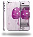 Mushrooms Hot Pink - Decal Style Vinyl Skin (compatible with Apple Original iPhone 5, NOT the iPhone 5C or 5S)