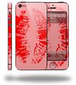 Big Kiss Red Lips on Pink - Decal Style Vinyl Skin (compatible with Apple Original iPhone 5, NOT the iPhone 5C or 5S)