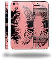Big Kiss Black on Pink - Decal Style Vinyl Skin (compatible with Apple Original iPhone 5, NOT the iPhone 5C or 5S)